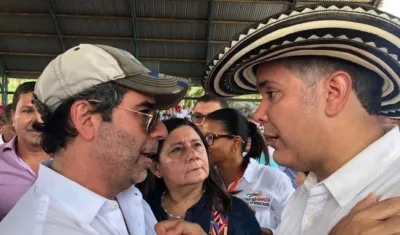 El exalcalde de Barranquilla, Alex Char, y el Presidente Iván Duque.
