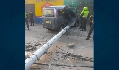 Aspecto del accidente.