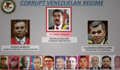 Cartel divulgado por Estados Unidos.