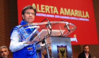 La Alcaldesa de Bogotá, Claudia López.