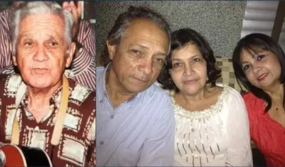 En la foto, el maestro Rafael Mejía Romani y en la otra sus tres hijos:  Ricardo, Ana y Astrid Mejía.