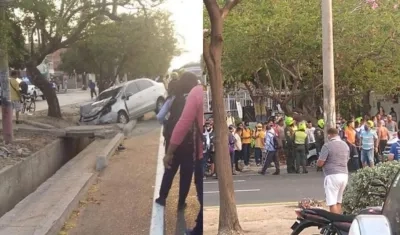 Aspecto del accidente.