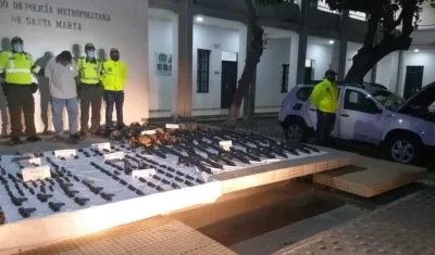 Jorge Alberto Molinares, capturado con un arsenal de guerra.