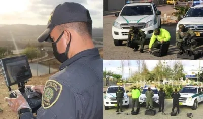 Drones de la Policía.