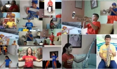 Banda de Baranoa, en la mezcla hecha de Colombia terra querida en cuarentena.