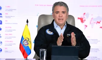 Iván Duque en su intervención este domingo.