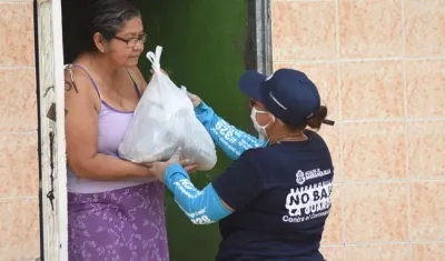 Entrega de mercados.