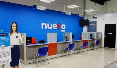 Fachada de una oficina de atención de la Nueva EPS.