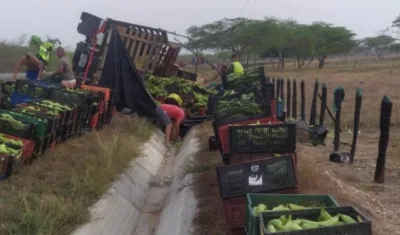 Así quedó el furgón tras el accidente.