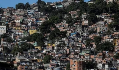 Fotografía de la favela Rocinha durante la pandemia del coronavirus en Río de Janeiro (Brasil). 