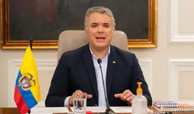 Iván Duque esta noche en su intervención ante los colombianos.