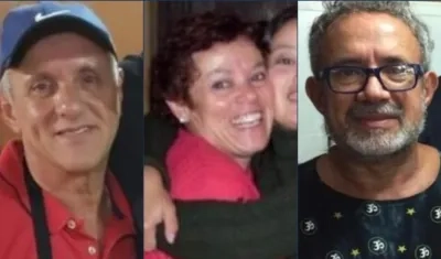 Los tres hermanos fallecidos, Paulo, María y Clóvis.