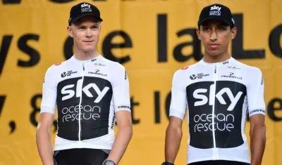 Chris Froome y Egan Bernal. 
