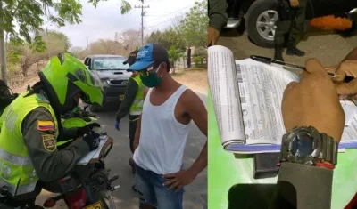 Comparendos impuestos este fin de semana en los municipios del Atlántico.