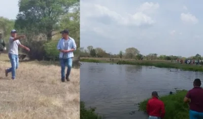 En este jagüey se ahogaron los dos jóvenes.