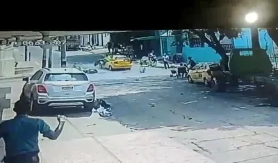 Momento del accidente.