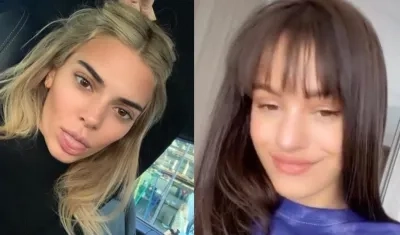 La modelo Kendall Jenner y la cantante Rosalía.