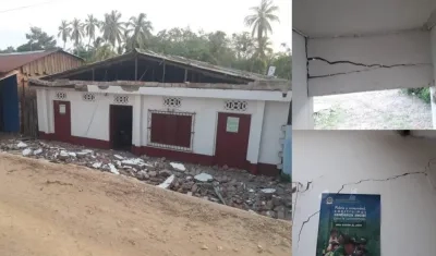 Así quedó una edificación en Chimichagua.