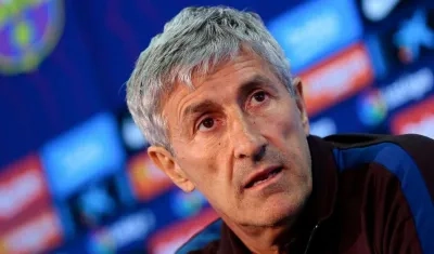 Quique Setién, técnico del Barcelona. 