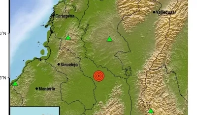 Epicentro del sismo.