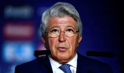 Enrique Cerezo, presidente del Atlético de Madrid.