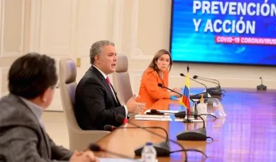 El Presidente Iván Duque durante el programa Prevención y Acción.