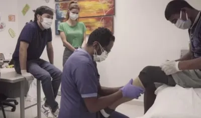 Jaime Pumarejo, Silvana Puello y José Ángel.