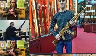 Kamal mostrando armas de largo alcance en su perfil de Facebook.