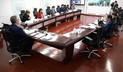 El Presidente Iván Duque con el equipo ministerial.