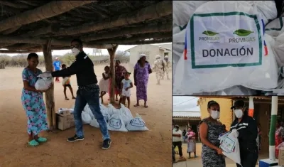 Ayudas de Promigas llegaron a La Guajira.
