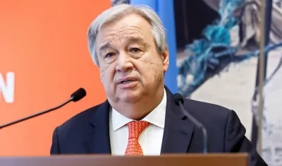 En la imagen un registro del secretario general de la ONU, António Guterres.