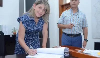 Germán Arrieta Violet, durante su posesión como Secretario de Salud. 
