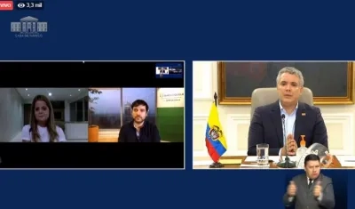 Presidente Iván Duque, Gobernadora Elsa Noguera y Alcalde Jaime Pumarejo