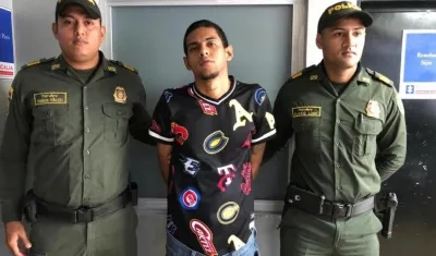 Alejandro Manotas Cujía el día en que fue capturado por la Policía.