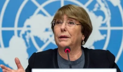 La alta comisionada de la ONU, Michelle Bachelet.