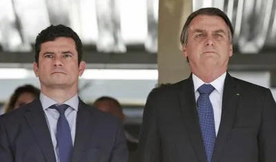 Sergio Moro y Jair Bolsonaro.