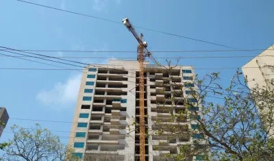 Obra en construcción en el norte de Barranquilla.