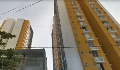 Conjunto residencial de donde cayó el hombre desde el noveno piso.