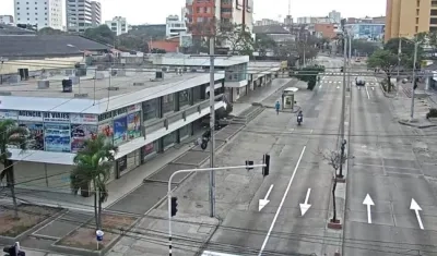 Calle 72 de Barranquilla en cuarentena.