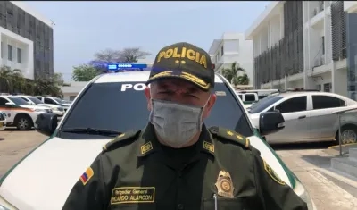 General Ricardo Alarcón, comandante de la Policía Metropolitana de Barranquilla.