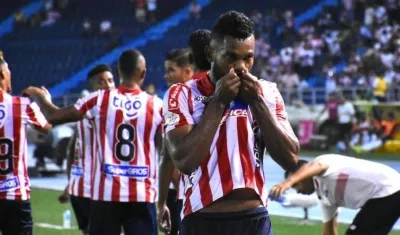 El delantero de Junior, Miguel Borja.