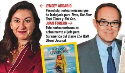 Lynsey Addario y Juan Forero, dos de los periodistas chuzados.