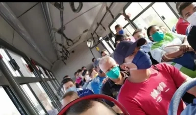 Bus de transporte público en Barranquilla.