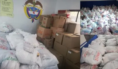 Los mercados que donó el delantero.