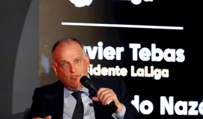 El presidente de La Liga española, Javier Tebas.