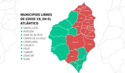 Los 10 los municipios No-Covid en Atlántico