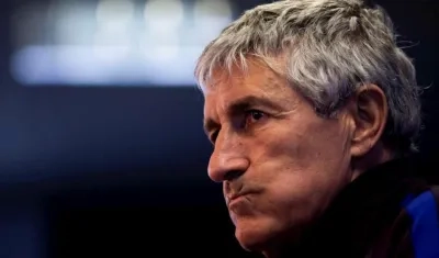 El entrenador del Barcelona, Quique Setién.