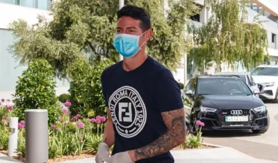 James se sometió a la prueba de Covid-19 en Madrid.