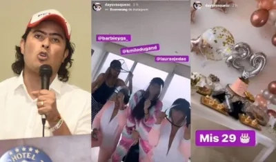 Nicolás Petro y las fotos de la celebración.