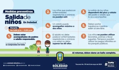 Estas son las medidas para que niños mayores de 6 años puedan salir de sus casa durante media hora.
